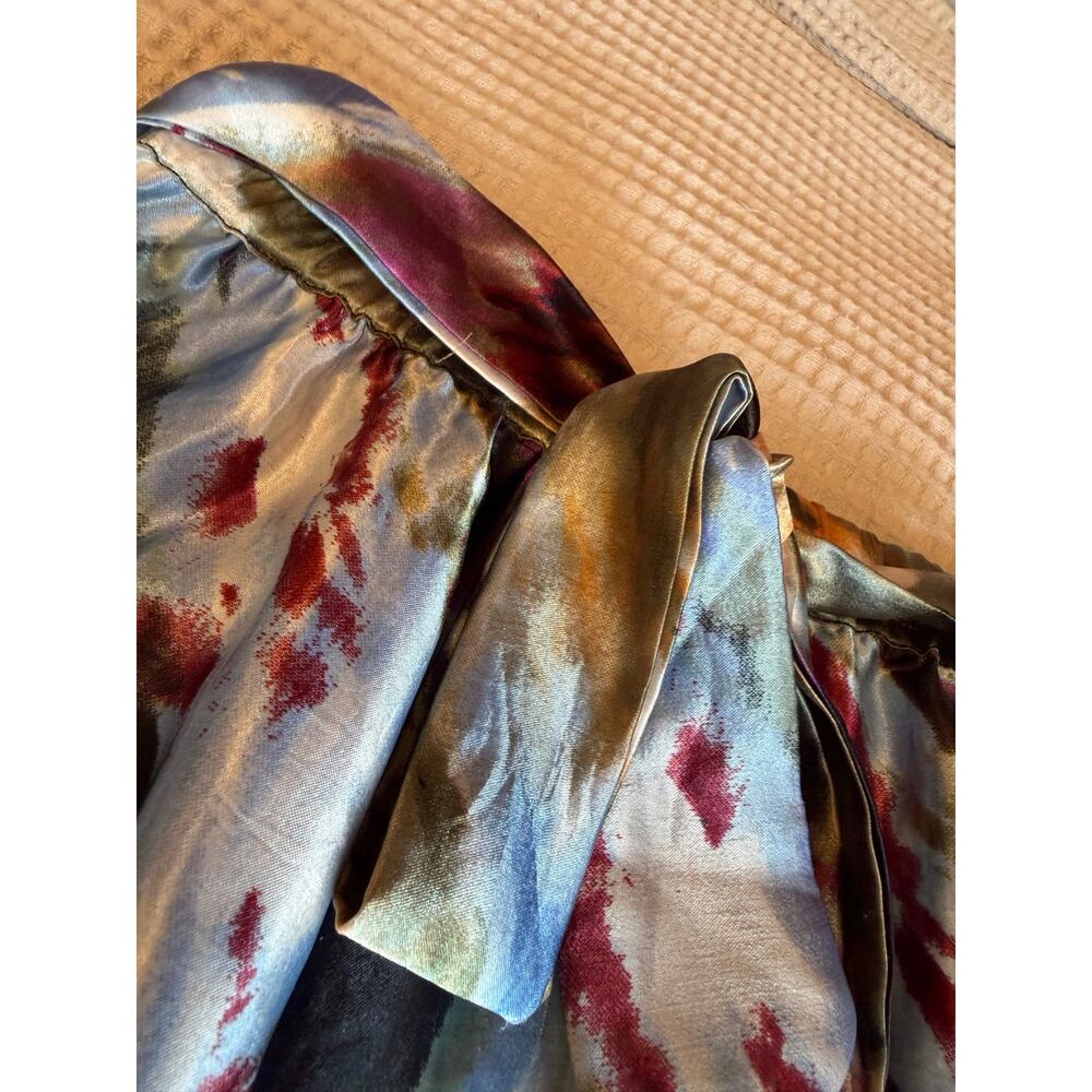 Boho Hippie Tie Dye Retro Silkey Elastic Waist Maxi/ Midi Skirt Lg Her Destiny - Picture 10 of 16